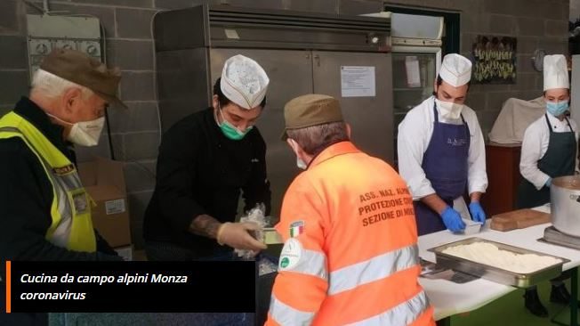 Al momento stai visualizzando Coronavirus, dalla cucina da campo degli alpini di Monza partono 250 pasti al giorno per l’emergenza