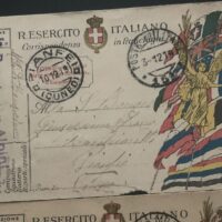 Due cartoline storiche donate al museo del 1° Reggimento
